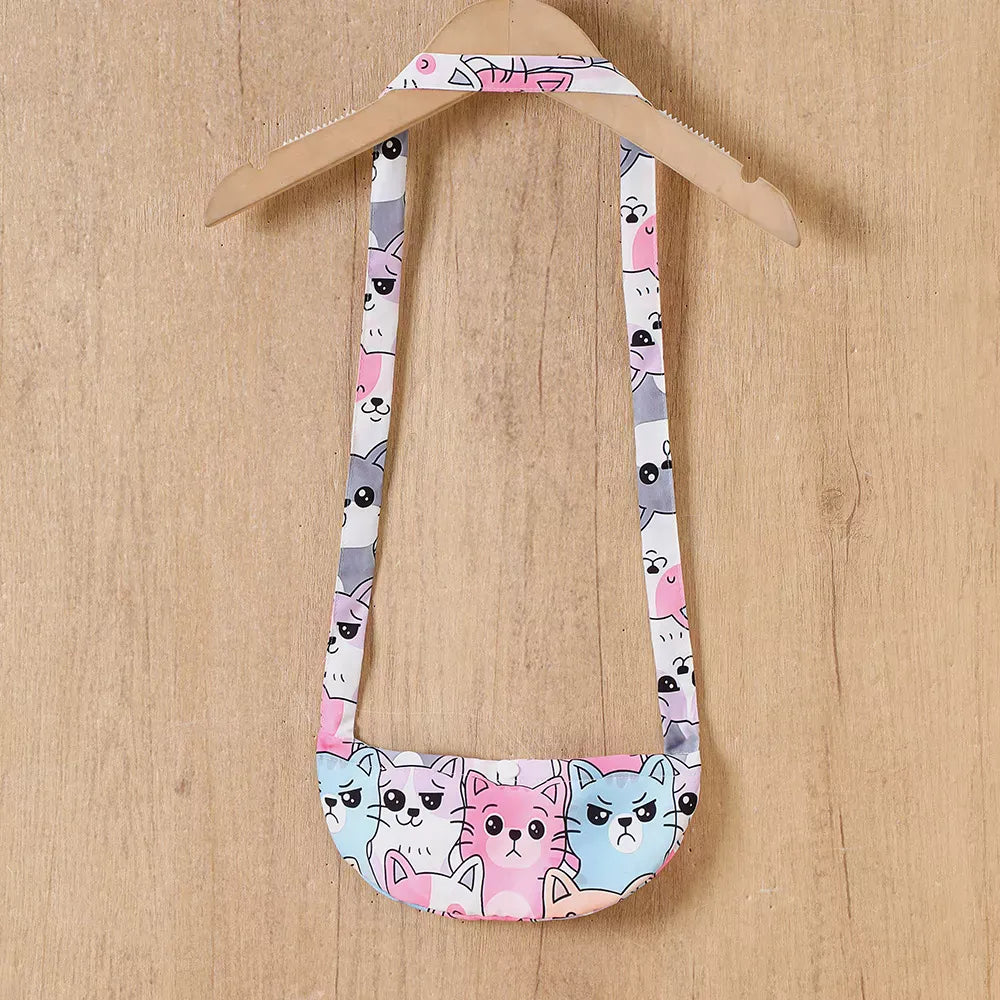 Trendy Kids Apparel US Kids Clothing Children's Cute Cartoon Cat Print Fleece Lined Hooded Jacket with Bag