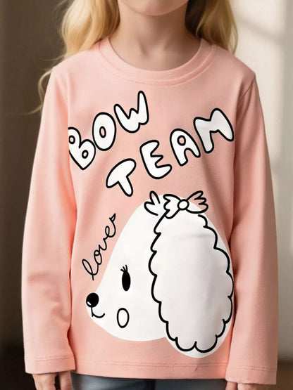 Trendy Kids Apparel US Kids Clothing Children's Cute Dog Long Sleeve T-Shirt