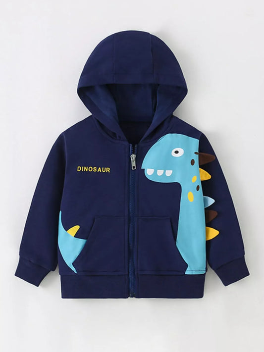 Trendy Kids Apparel US Kids Clothing Children's Dinosaur Zip-Up Top
