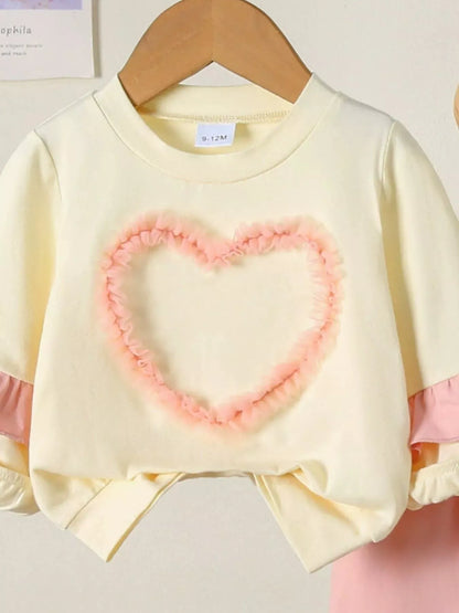 Trendy Kids Apparel US Kids Clothing Children's Flower Long Sleeve Top and Pants Set