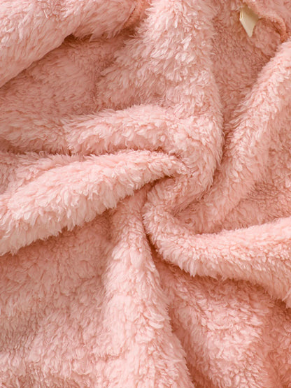 Trendy Kids Apparel US Kids Clothing Children's Heart Pattern Fuzzy Hooded Outerwear