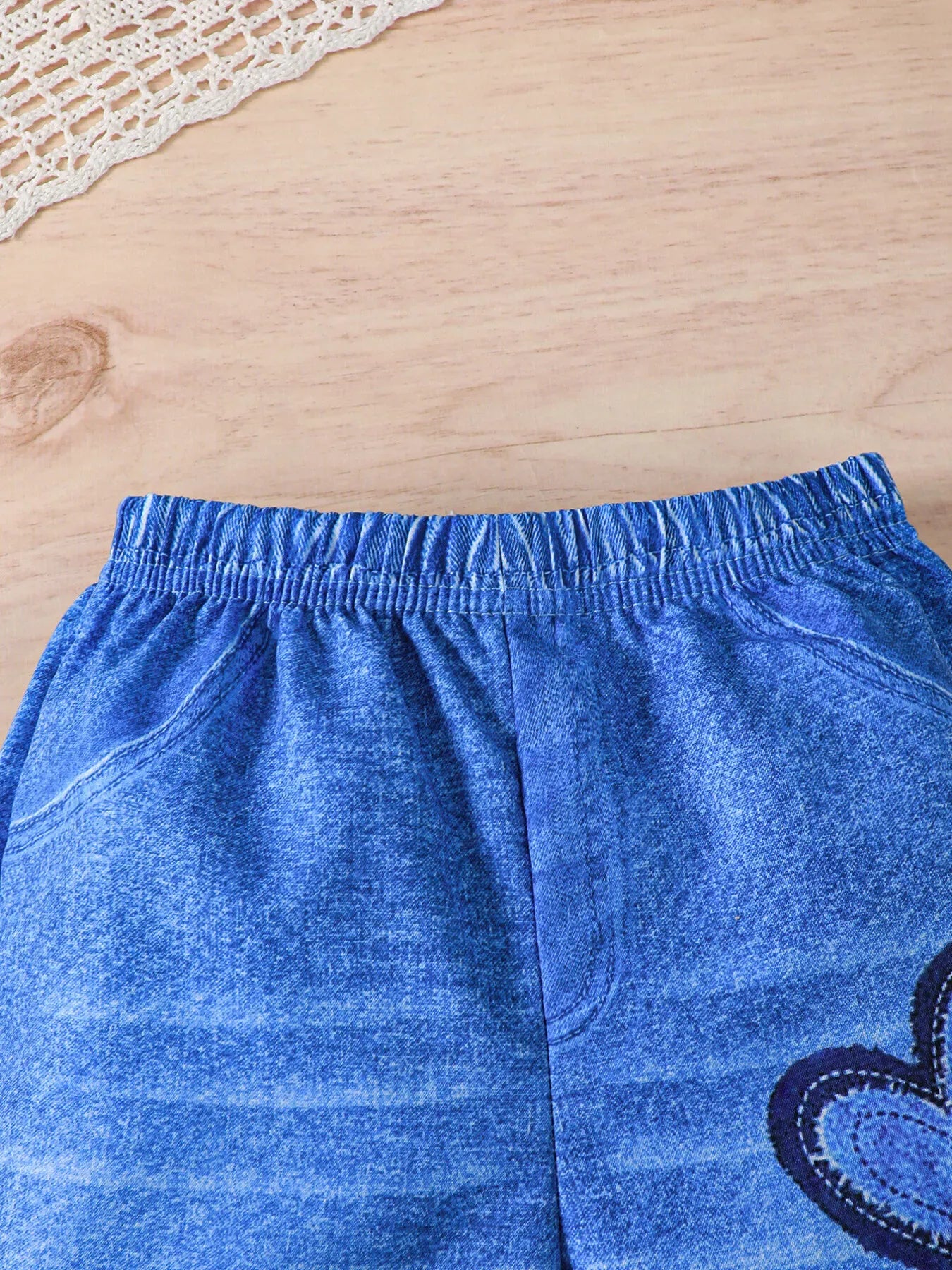 Trendy Kids Apparel US Kids Clothing Children's Heart Print Casual Kids Set