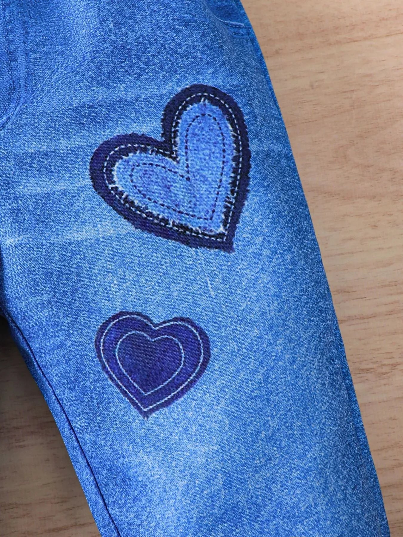 Trendy Kids Apparel US Kids Clothing Children's Heart Print Casual Kids Set