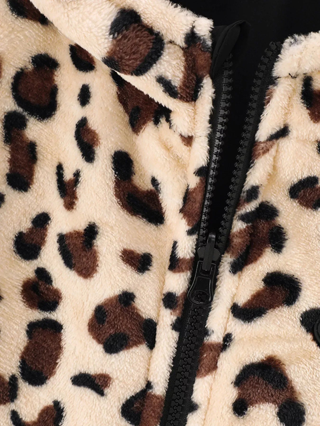 Trendy Kids Apparel US Kids Clothing Children's Hooded Leopard Lined Warm Jacket