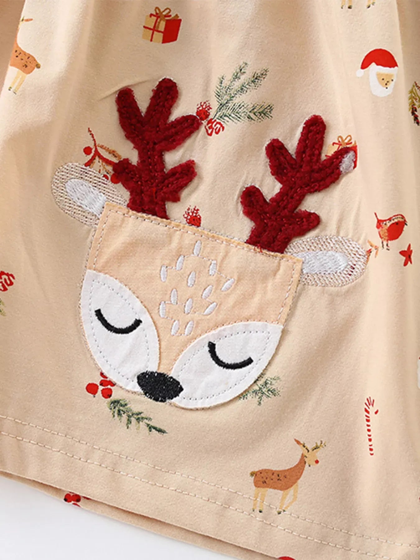 Trendy Kids Apparel US Kids Clothing Children's Reindeer Long Sleeve Dress