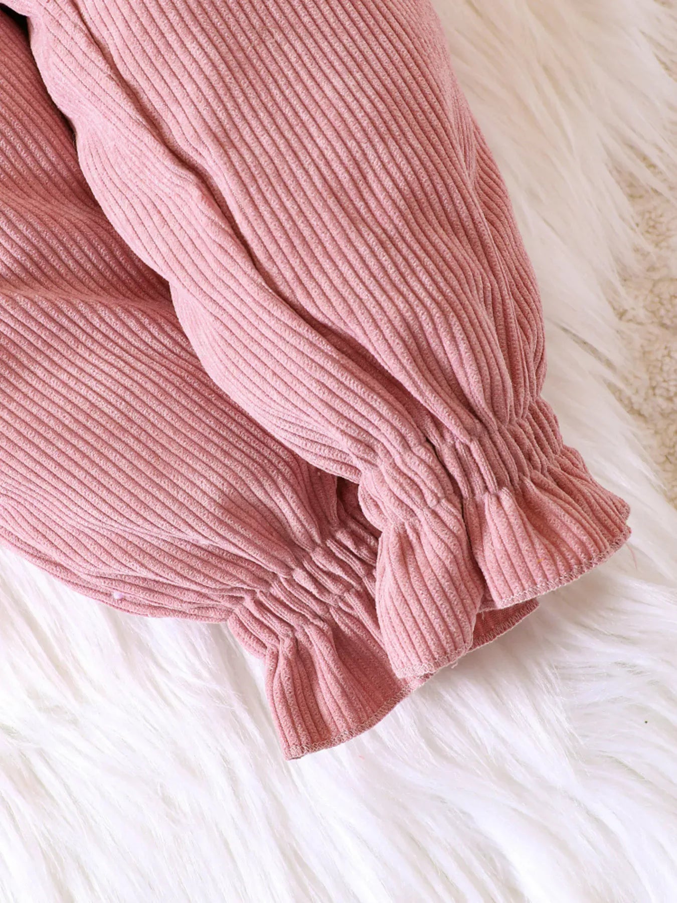 Trendy Kids Apparel US Kids Clothing Children's Ruffled Hem Corduroy Pants