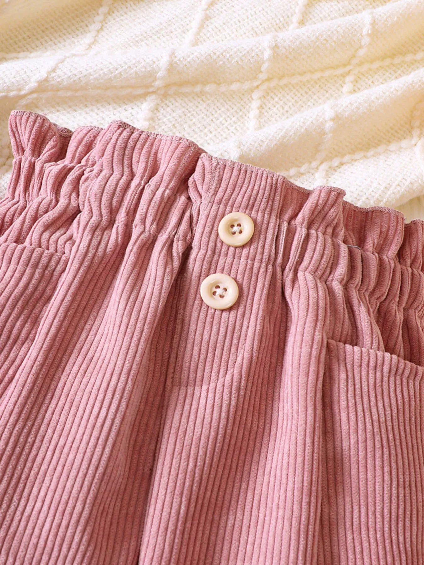 Trendy Kids Apparel US Kids Clothing Children's Ruffled Hem Corduroy Pants