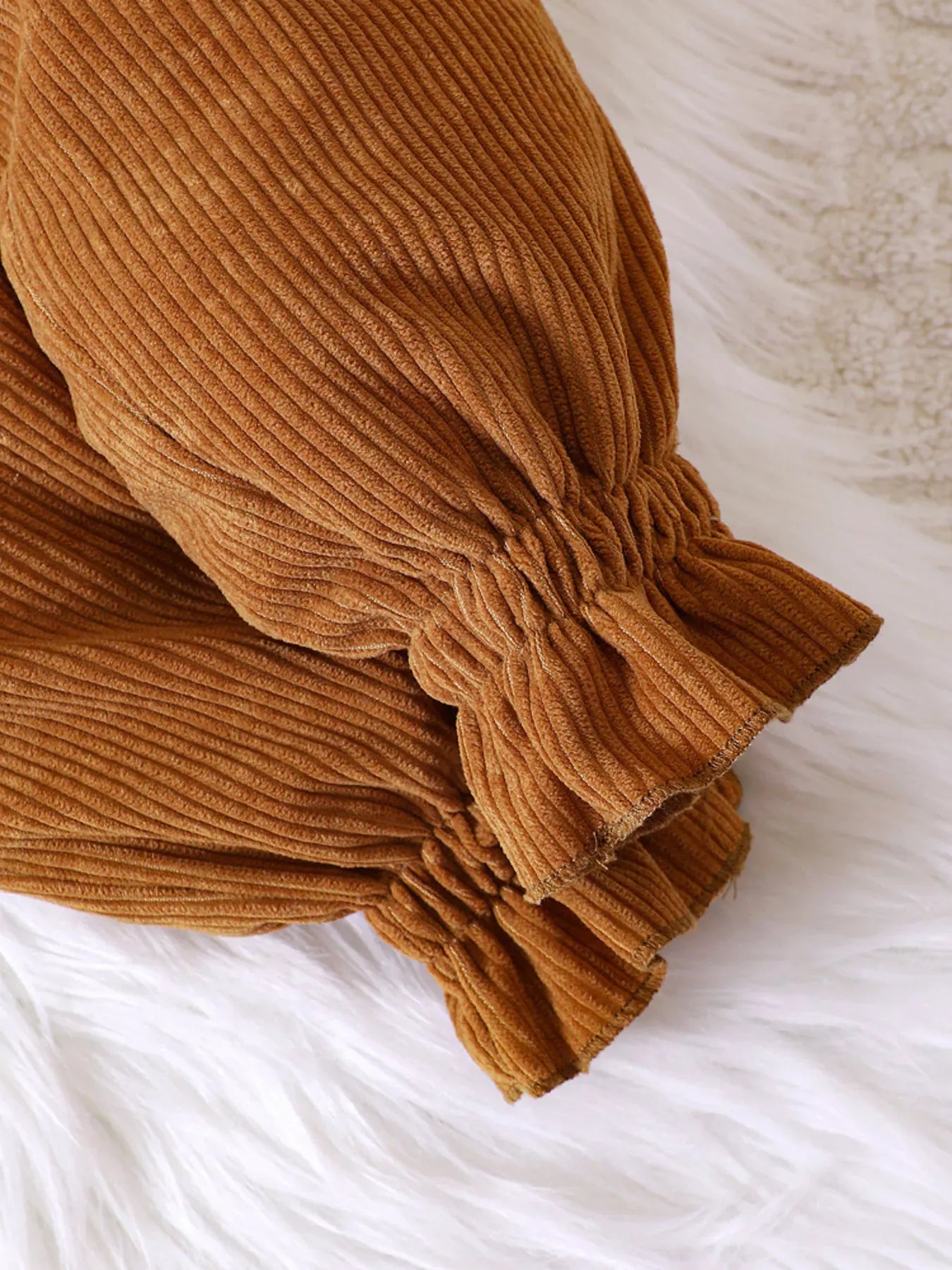 Trendy Kids Apparel US Kids Clothing Children's Ruffled Hem Corduroy Pants