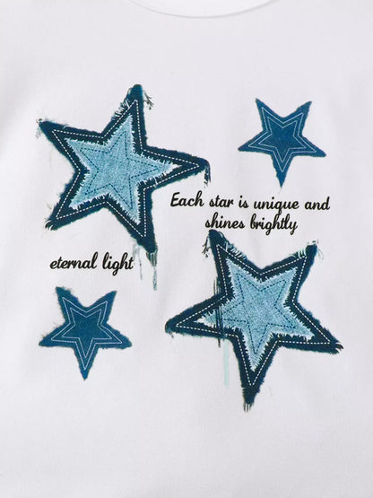 Trendy Kids Apparel US Kids Clothing Children's Star Round Neck Tee and Pants Set