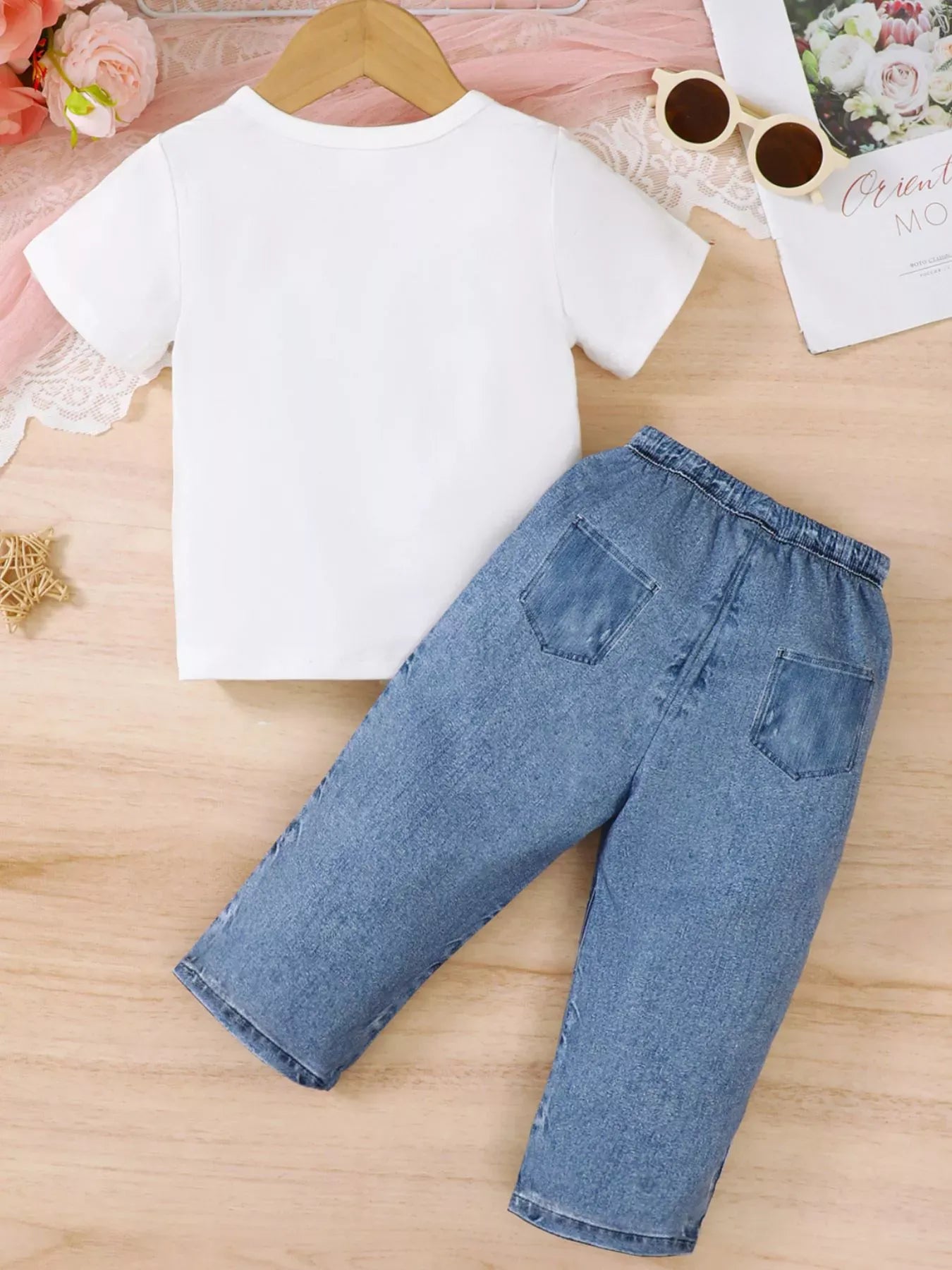 Trendy Kids Apparel US Kids Clothing Children's Star Round Neck Tee and Pants Set