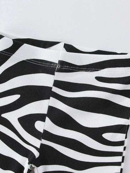 Trendy Kids Apparel US Kids Clothing Children's Zebra Print Flare Pants