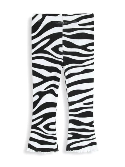 Trendy Kids Apparel US Kids Clothing Children's Zebra Print Flare Pants