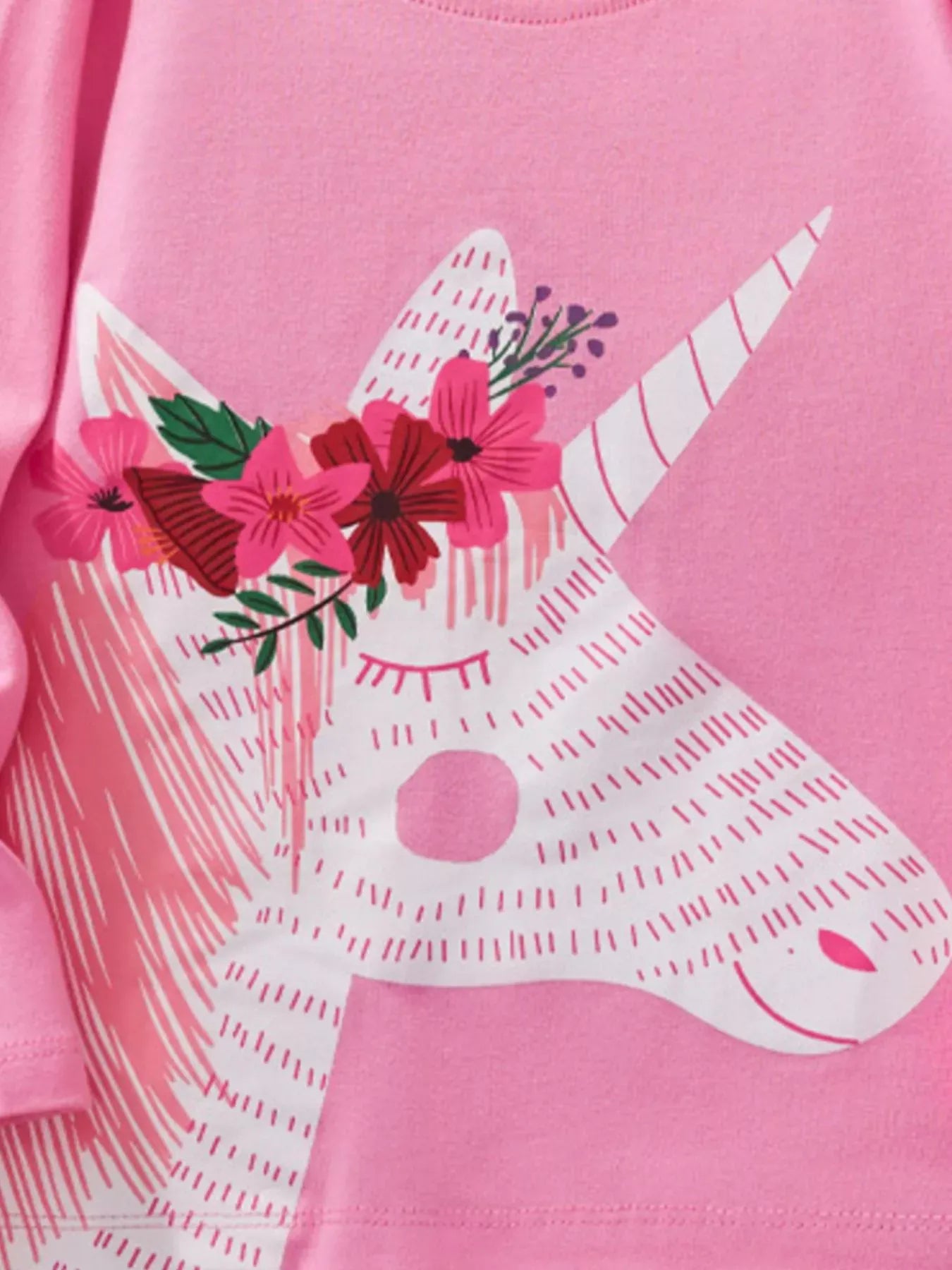 Trendy Kids Apparel US Kids Clothing Girl's Cute Unicorn Graphic Long Sleeve T-Shirt