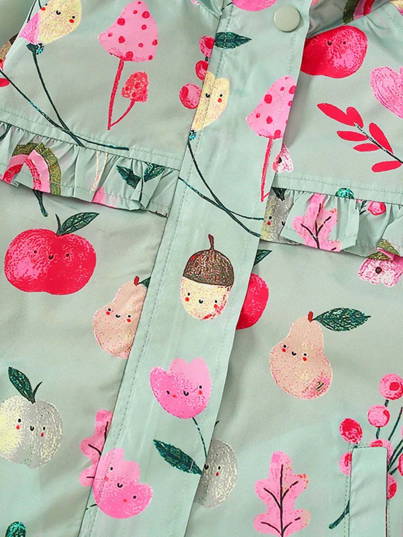 Trendy Kids Apparel US Kids Clothing Girl's Printed Long Sleeve Hooded Jacket