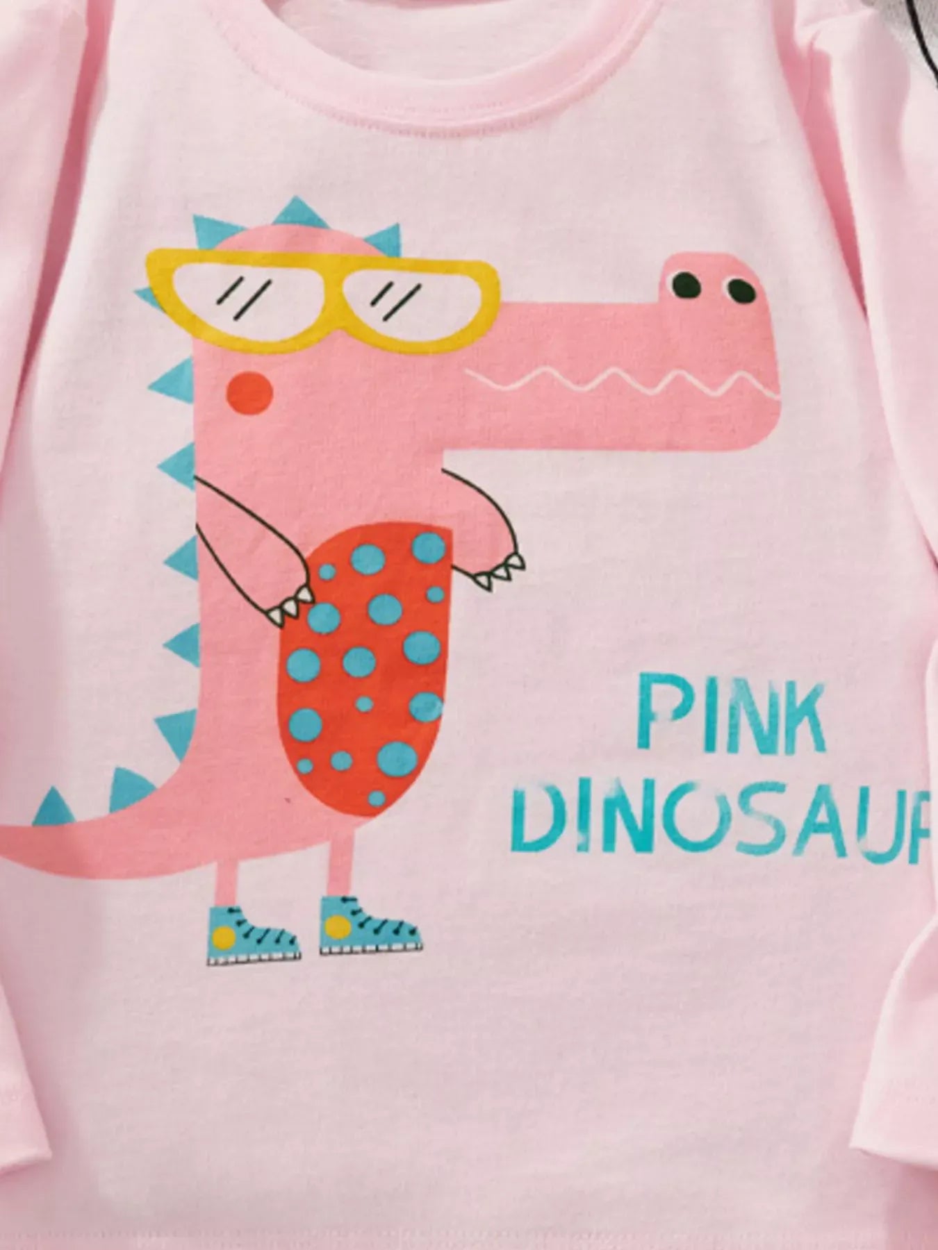Trendy Kids Apparel US Kids Clothing Girls's Dinosaur Graphic Long Sleeve T-Shirt